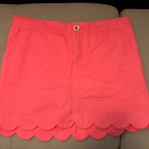 Lilly Pulitzer Neon Pink Scalloped Skort